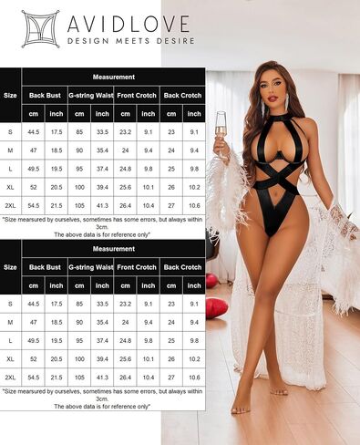 Avidlove الملابس الداخلية النسائية مثير المختنق الملابس الداخلية للنساء Strappy تيدي ينغيرييس قطعة واحدة بيبي دول صغيرة مع Underwire S-XXL in Kuwait