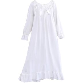 PUFSUNJJ Kids Girls Soft Cotton Nightgown Sleepwear Dress Toddler 3-12 Years