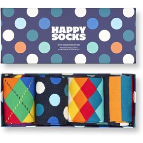 Happy Socks Geometric Patterns Designs - Socks for Men and Women, Multicolor Gift Boxes - made with Sustainable Cotton