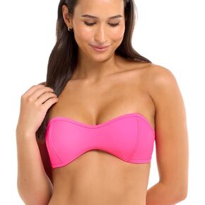 Body Glove Women's Standard Smoothies Tainted Love Solid Retro Bandeau Bikini Top Swimsuit in Saudi Arabia
