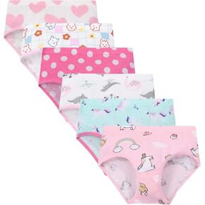 Cczmfeas Girls Kids Toddler Hipster Briefs Super Soft 100% Cotton Underwear Panties