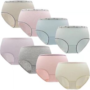Hbhpov Teen Girls Knickers Soft Cotton Underwear Mid Waist Solid Panties for Teenager Age 10-16 (Pack of 8) in Kuwait