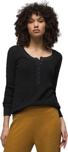 prAna Milani Henley Black MD (Women's 8-10) in Saudi Arabia