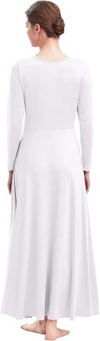 IBAKOM Womens Prom Ballroom Dance Dress Swing Party Dancewear Long Sleeve Dancing Worship Ballet Costume in Saudi Arabia