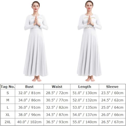 IBAKOM Womens Prom Ballroom Dance Dress Swing Party Dancewear Long Sleeve Dancing Worship Ballet Costume in Saudi Arabia