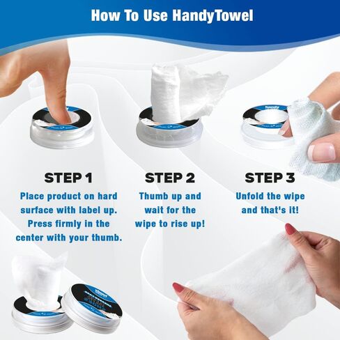 HandyTowel Shoe Wipes - Sneaker Wipes & Shoe Cleaner Wipes, Suitable For All Types Of Shoes | 100% Recyclable, Disposable, On The Go (10PCS) in Saudi Arabia