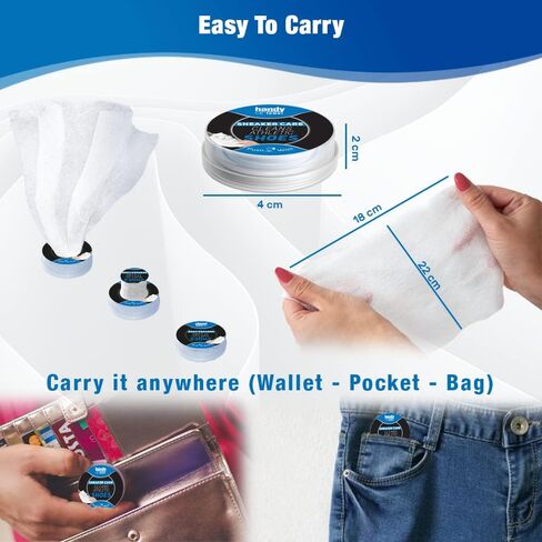 HandyTowel Shoe Wipes - Sneaker Wipes & Shoe Cleaner Wipes, Suitable For All Types Of Shoes | 100% Recyclable, Disposable, On The Go (10PCS) in Saudi Arabia