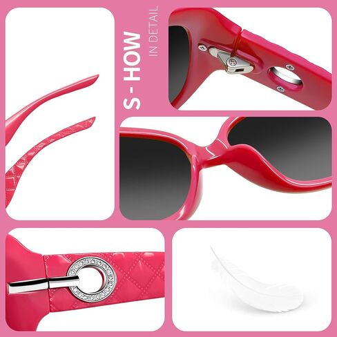 Joopin Jackie Sunglasses, Oversized Shades for Women Trendy Big Rectangle Sun Glasses Polarized UV Protection Sunnies in Kuwait