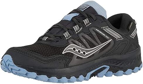 Saucony Women's Versafoam Excursion Tr13 Trail Running Shoe, Black/Light Blue, 8.5 in Saudi Arabia