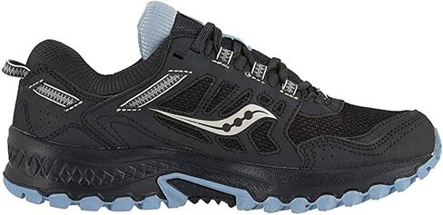 Saucony Women's Versafoam Excursion Tr13 Trail Running Shoe, Black/Light Blue, 8.5 in Saudi Arabia