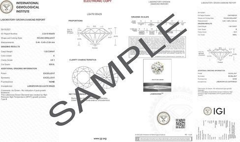 IGI Certified 1 to 2 Carat Loose Stone Lab Grown Diamond Round Shape D-E, E-F, I-J Colors VVS1-VVS2 to VS1-VS2 Clarity Single Loose Diamond cttw Round Lab Created Diamond by Diamond Wish in Saudi Arabia