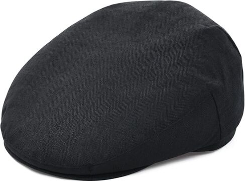 قبعة JANGOUL الرجالية من الكتان صيفية قبعة موزع الصحف قابلة للتعديل من Gatsby Golf Flat Ivy Hat in Kuwait