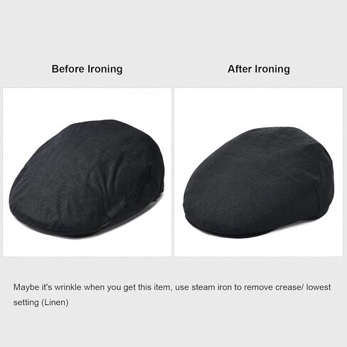 قبعة JANGOUL الرجالية من الكتان صيفية قبعة موزع الصحف قابلة للتعديل من Gatsby Golf Flat Ivy Hat in Kuwait