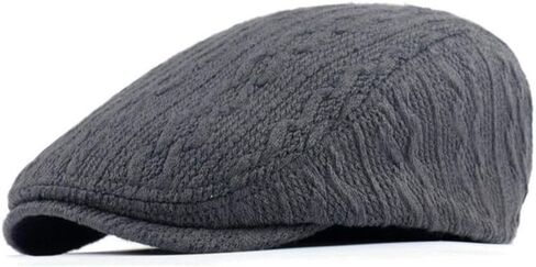 CLAPE Warm Winter Flat Scally Cap Men's Knitted Wool Cabbie Driving Duckbill Hat Ivy Gatsby Newsboy Cabbie Caps Hunting Hat in Saudi Arabia