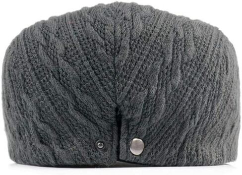 CLAPE Warm Winter Flat Scally Cap Men's Knitted Wool Cabbie Driving Duckbill Hat Ivy Gatsby Newsboy Cabbie Caps Hunting Hat in Saudi Arabia