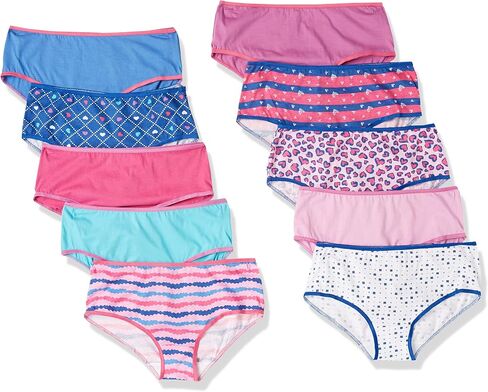 Trimfit Girls Soft Cotton Colorful Hipster Panties (Pack of 10 Kids Underwear) in Saudi Arabia