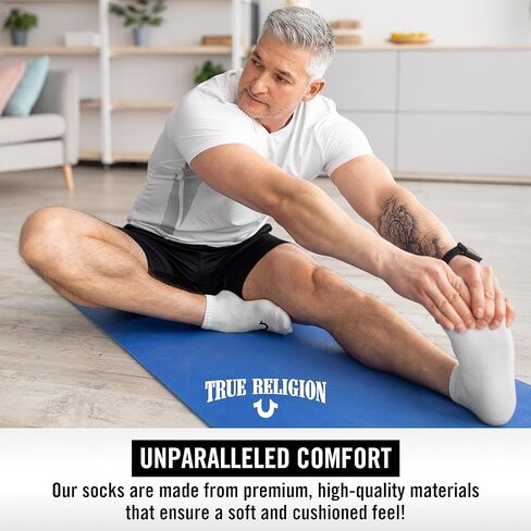 True Religion Mens Socks 6 & 12 Pairs Low Cut No Show Socks for Men Premium Athletic Men's Socks, Shoe Size 8-12, in Kuwait