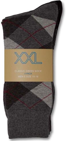 XXL Classic Dress Socks (Men's Size 15-18) (3-Pack) in Saudi Arabia