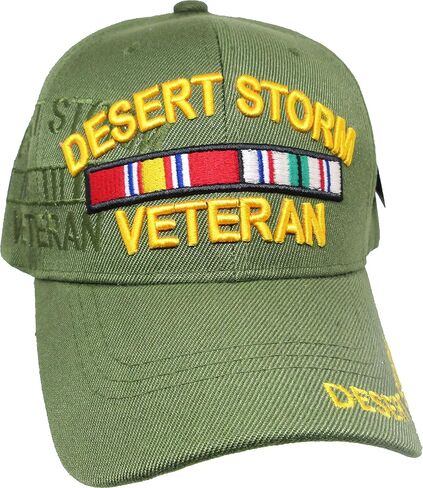 Cultural Exchange Desert Storm Veteran Ribbons Shadow Mens Cap in Kuwait