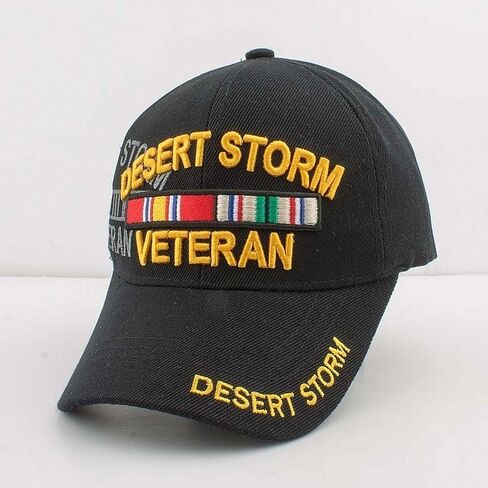 Cultural Exchange Desert Storm Veteran Ribbons Shadow Mens Cap in Kuwait