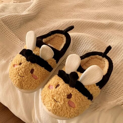 Gaolinci Cartoon Giraffe Cotton Slippers, Winter Indoor Outdoor Slippers for Women in Saudi Arabia