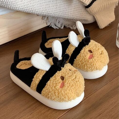Gaolinci Cartoon Giraffe Cotton Slippers, Winter Indoor Outdoor Slippers for Women in Saudi Arabia
