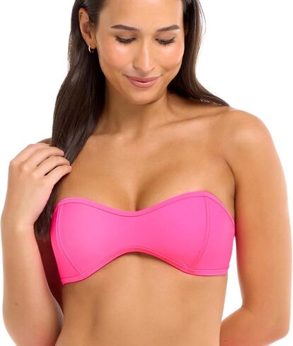 Body Glove Women's Standard Smoothies Tainted Love Solid Retro Bandeau Bikini Top Swimsuit in Saudi Arabia
