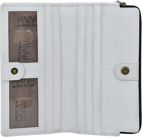 Anna by Anuschka Women's Hand Painted Leather Two Fold Wallet in Saudi Arabia