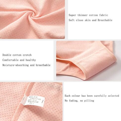 Hbhpov Teen Girls Knickers Soft Cotton Underwear Mid Waist Solid Panties for Teenager Age 10-16 (Pack of 8) in Kuwait