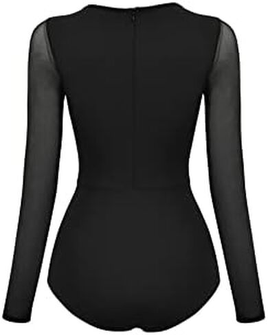 Dance Elite - Pixen - Long Sleeved Leotard for Women with X Slat design. Leotards for Women Dance Fashion in Kuwait