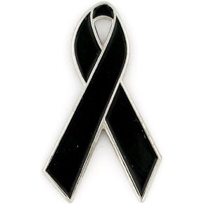 PinMart Awareness دبوس طية صدر السترة من المينا - دبوس شريطي مطلي بالنيكل والذهب - شريط الوقاية والتوعية - دبوس بروش المجوهرات مع قابض خلفي آمن in Kuwait