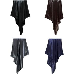 Tazhmily 4 Pack 35" Women Large Satin Square Scarves Silk Like Feeling Headscarf Hair Neck Wrapping Scarves for Women