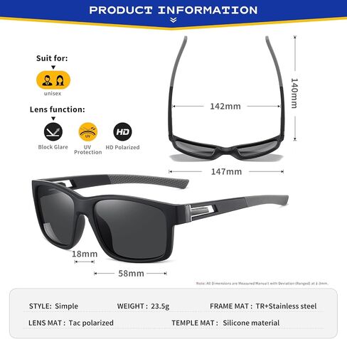 suoso Polarized Sports Sunglasses for Men: UV400 Protection Glasses Womens Wrap Around Goggles for Driving Fishing in Saudi Arabia