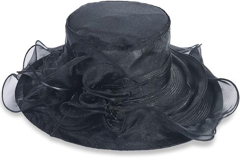 Womens Church Kentucky Derby Hat Wide Brim Tea Party Wedding Cap in Saudi Arabia
