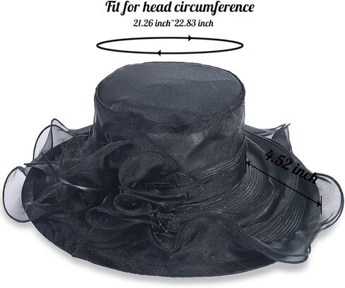 Womens Church Kentucky Derby Hat Wide Brim Tea Party Wedding Cap in Saudi Arabia