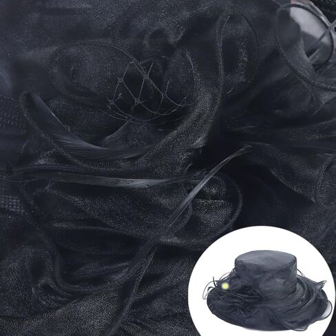 Womens Church Kentucky Derby Hat Wide Brim Tea Party Wedding Cap in Saudi Arabia