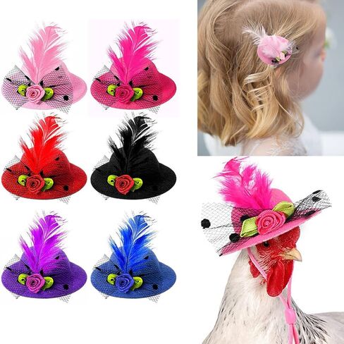 12 قطعة من قبعات حفلات الشاي الصغيرة للنساء، تصميم بمشبك، مشابك شعر رائعة للنساء والفتيات في 6 ألوان، قبعات حفلات الشاي للسيدات، مشابك شعر صغيرة in Kuwait