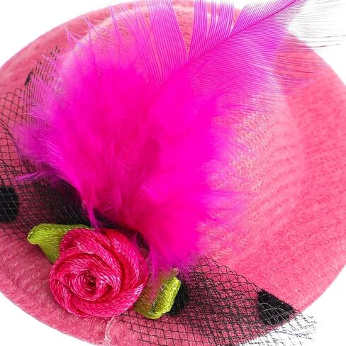 12 قطعة من قبعات حفلات الشاي الصغيرة للنساء، تصميم بمشبك، مشابك شعر رائعة للنساء والفتيات في 6 ألوان، قبعات حفلات الشاي للسيدات، مشابك شعر صغيرة in Kuwait