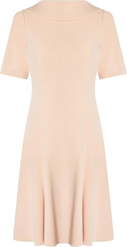 Adrianna Papell Women's Knit Crepe Roll Collar Dress in Saudi Arabia