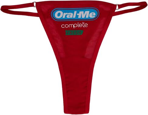 Ebsem ORAL ME Sexy Transparent See Through & Cotton Hipster Bikini Women's Funny Underwear Panties Briefs Lingerie Thong in Kuwait