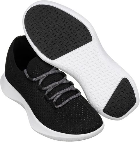 أحذية CALTO الرجالية غير المرئية لزيادة الارتفاع - أحذية رياضية خفيفة الوزن للغاية - أطول 2.4 بوصة in Kuwait