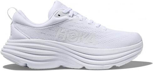 Hoka Women's Bondi 8 Sneaker, White/White, 8 in Saudi Arabia