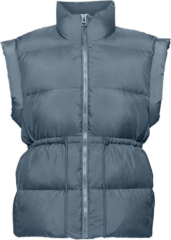 VAOYIU Womens Puffer Vest Adjustable Drawstring Waist Lightweight Quilted Zip Up Vest with Pockets in Saudi Arabia