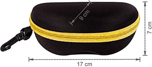 FF1 Zipper Shell Sunglasses Glasses Case with Belt Loop, Clip, Plastic Carabiner Hook in Saudi Arabia