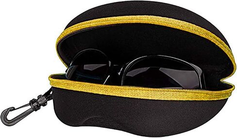 FF1 Zipper Shell Sunglasses Glasses Case with Belt Loop, Clip, Plastic Carabiner Hook in Saudi Arabia