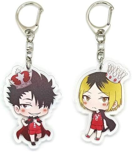 EBTY DREAMS Inc. - مجموعة من 2 سلسلة مفاتيح أكريليك Haikyuu Kuroo Tetsurou، Kozume Kenma v2 in Saudi Arabia