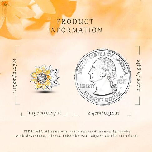 NUJIFFY 925 Sterling Silver Charms Beads for Bracelets & Necklaces, Sunflower Diamond Pendants, Retro Lucky Charm for Bracelets, Cool Cute Birthday Graduation Gifts Jewelry for Women Men Girls Boys Teen in Saudi Arabia