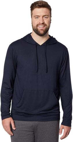 32 DEGREEES Men's Cool Classic Long Sleeve Hooded T-Shirt | Anti-Odor | 4-Way Stretch | Moisture Wicking in Saudi Arabia