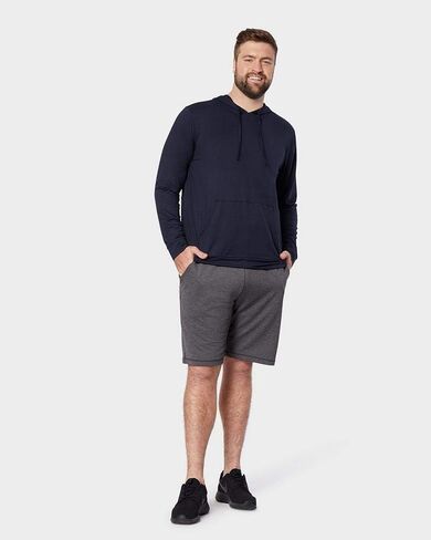 32 DEGREEES Men's Cool Classic Long Sleeve Hooded T-Shirt | Anti-Odor | 4-Way Stretch | Moisture Wicking in Saudi Arabia