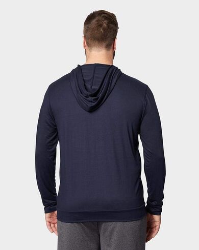 32 DEGREEES Men's Cool Classic Long Sleeve Hooded T-Shirt | Anti-Odor | 4-Way Stretch | Moisture Wicking in Saudi Arabia